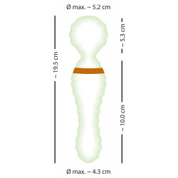 Podwójny masażer różdżka wibrator 19 cm 9 trybów